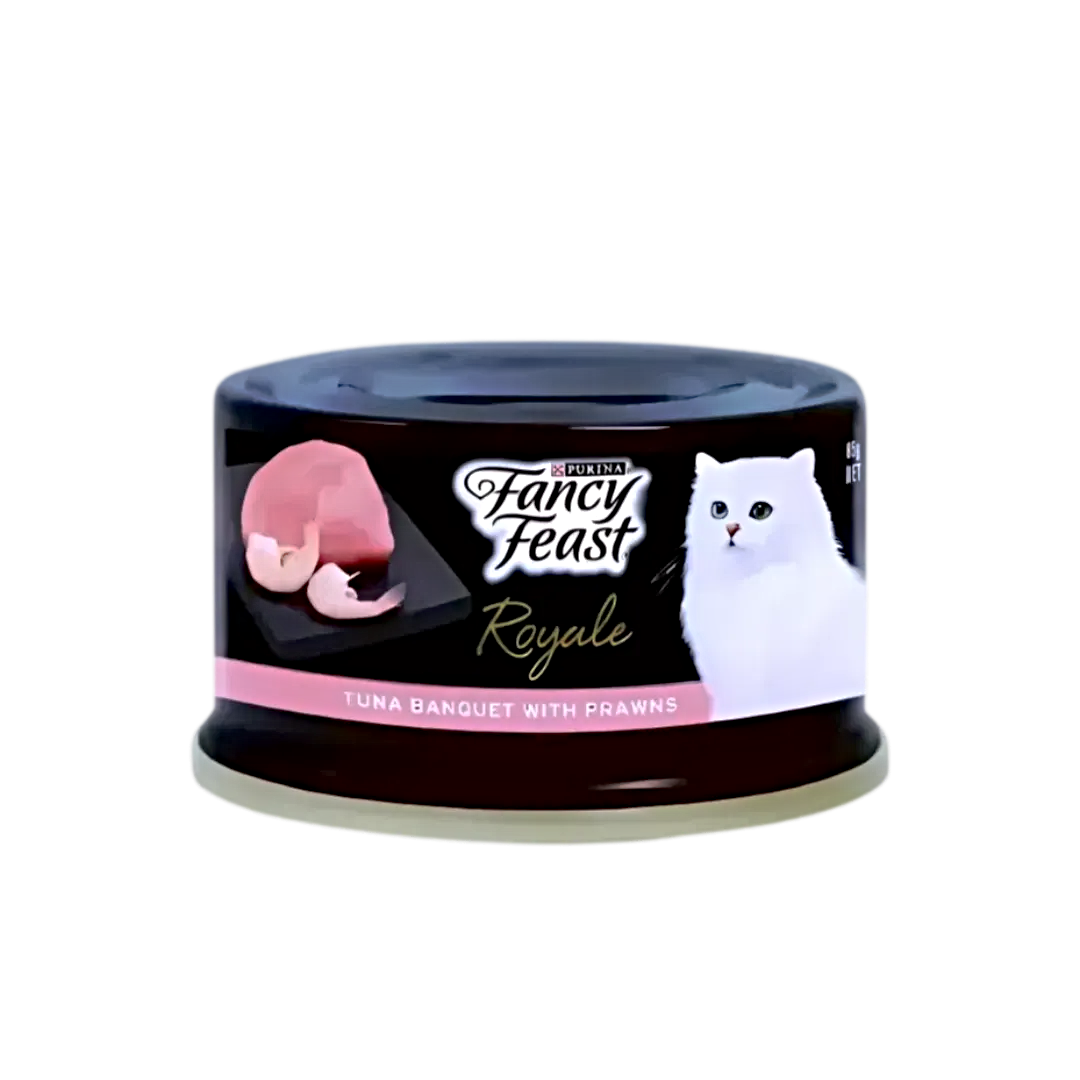 Fancy Feast Canned Food Royale Tuna Banquet w/Prawns 85g (24 cans)-Fancy Feast-Catsmart-express