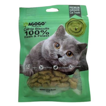 Agogo Cat Treat Catnip Biscuit Tuna 40g x3-Agogo-Catsmart-express