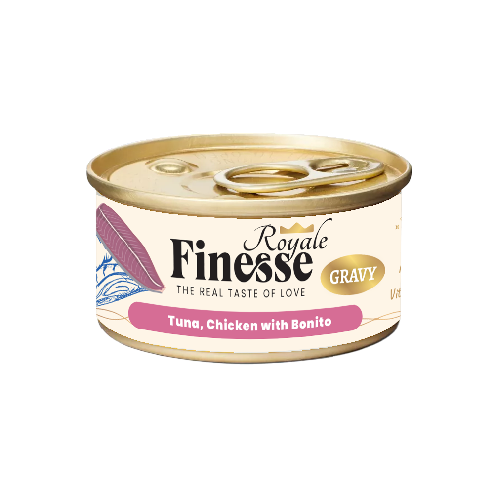 Finesse Royale Tuna & Chicken with Bonito 85g (24 cans)-Finesse-Catsmart-express