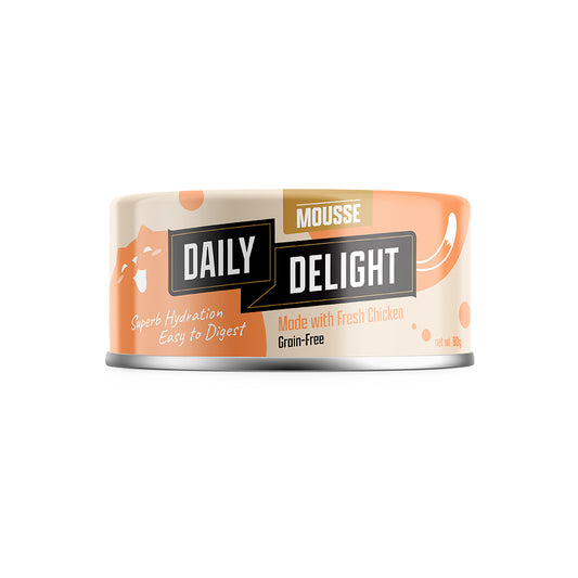 Daily Delight Mousse with Chicken 80g Carton (12 Cans)-Daily Delight-Catsmart-express