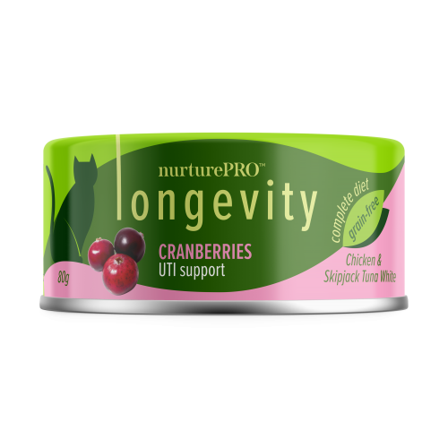 Nurture Pro Cat Food Longevity Chicken & Skipjack Tuna Meat With Cranberries 80g-Nurture Pro-Catsmart-express