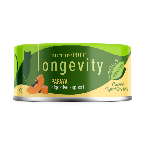 Nurture Pro Cat Food Longevity Chicken & Skipjack Tuna Meat With Papaya 80g-Nurture Pro-Catsmart-express