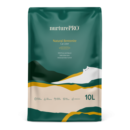 Nurture Pro Litter Natural Bentonite Unscented 10L-Nurture Pro-Catsmart-express