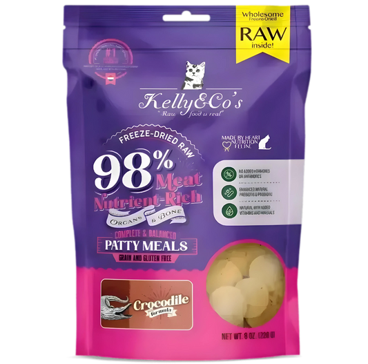 Kelly & Co's Patty Meal Crocodile 226g-Kelly & Co's-Catsmart-express