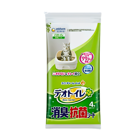 Unicharm Anti-bacterial Sheets Fragrance Free (4pcs/Pack)-UniCharm-Catsmart-express
