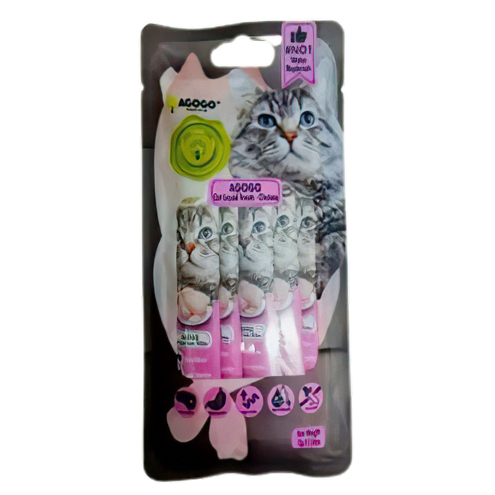 Agogo Cat Liquid Treat Chicken 12gx5sticks-Agogo-Catsmart-express