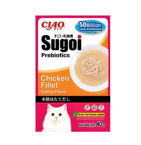 Ciao Sugoi Pouch Chicken Fillet & Scallop 40g x16-Ciao-Catsmart-express