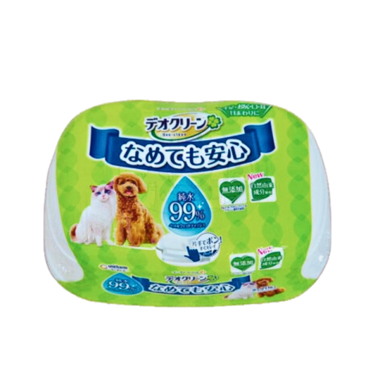 Unicharm Deo-Clean Pure Water Pet Wipes 70pcs (3 Packs)-UniCharm-Catsmart-express