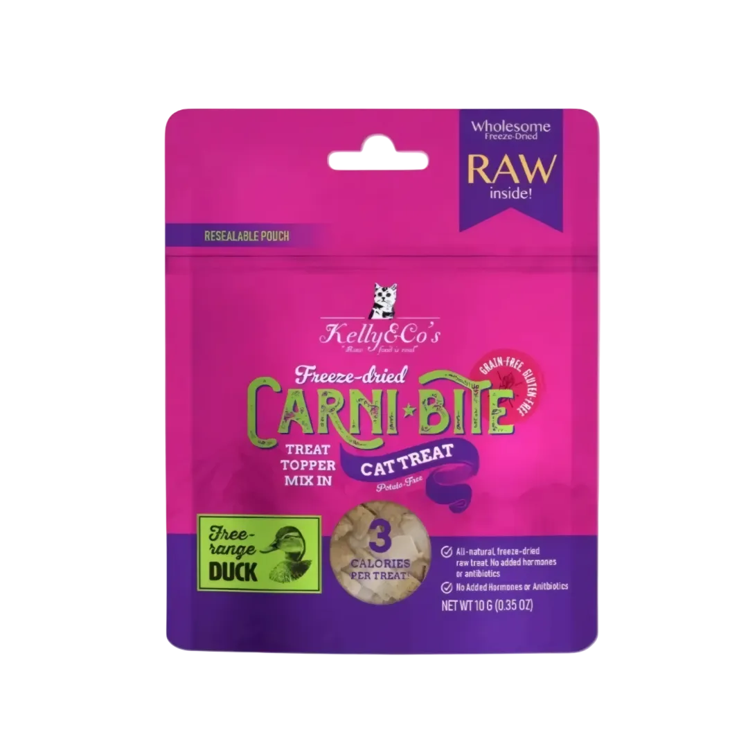 Kelly & Co's Treats Freeze Dried Carnibite Duck 10g (3 packs)-Kelly & Co's-Catsmart-express