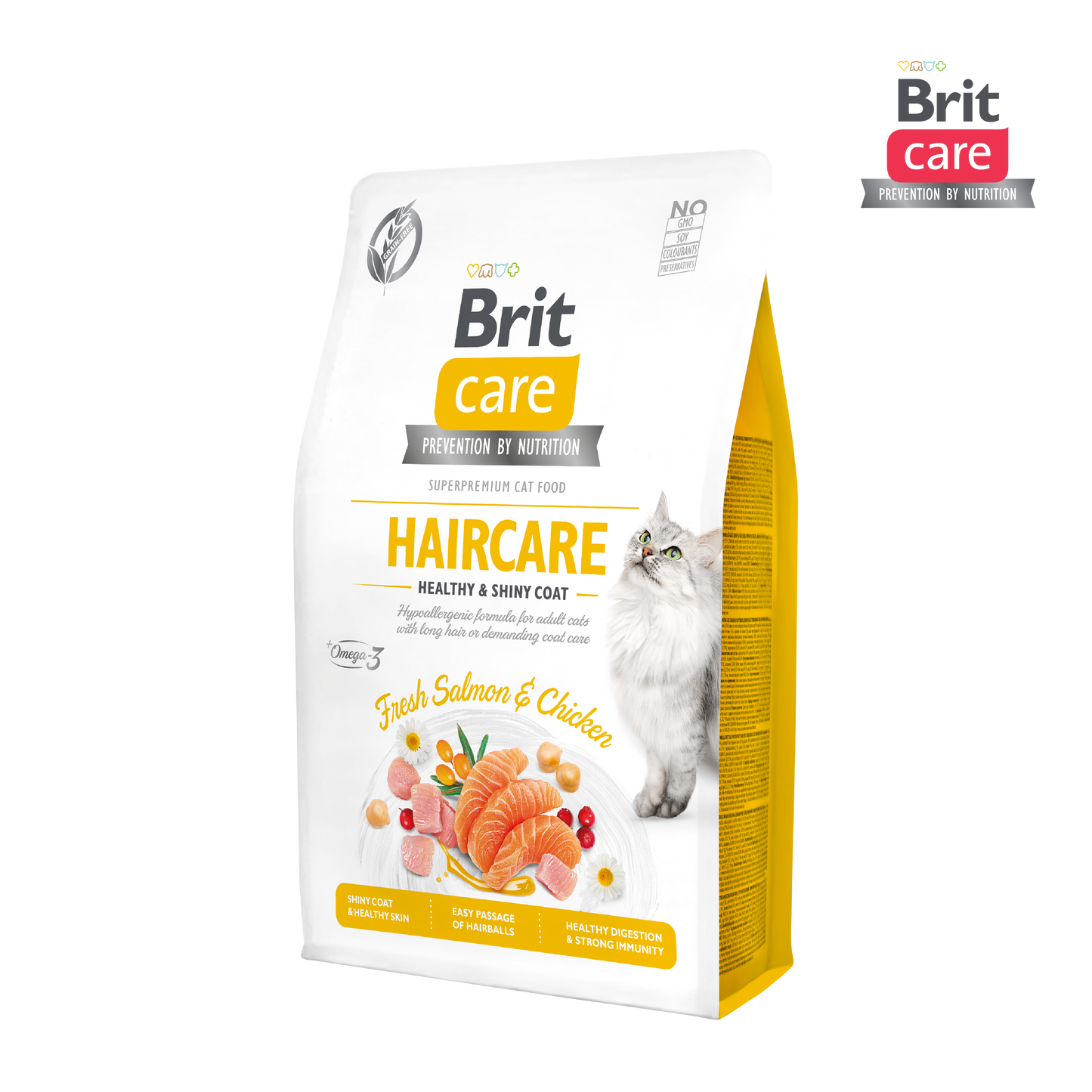Brit Care Grain-Free Haircare Healthy & Shiny Coat 2kg (4 Bags)-Brit-Catsmart-express