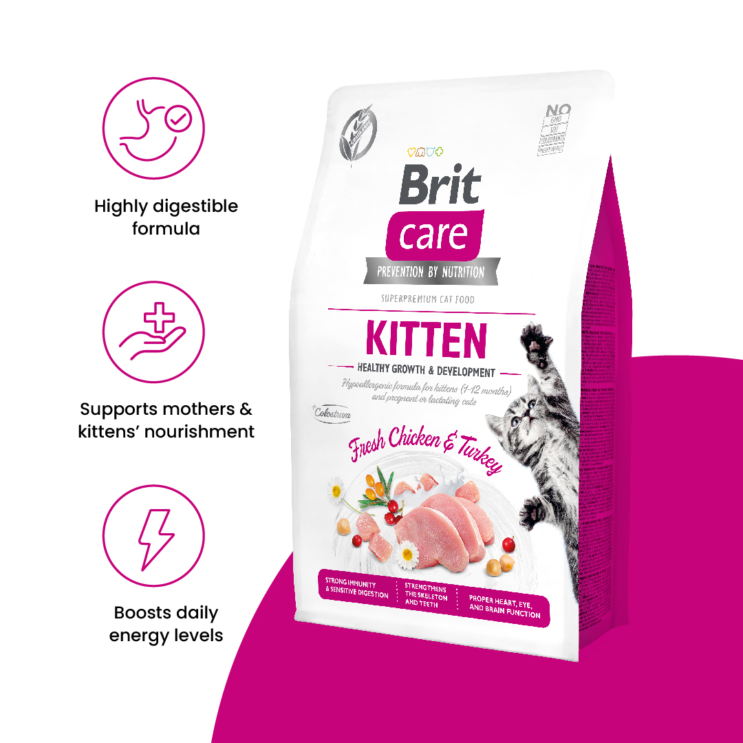 Brit Care Grain-Free Kitten Healthy Growth & Development 2kg-Brit-Catsmart-express