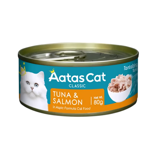 Aatas Cat Tantalizing Tuna & Salmon 80g Carton (24 Cans)-Aatas Cat-Catsmart-express