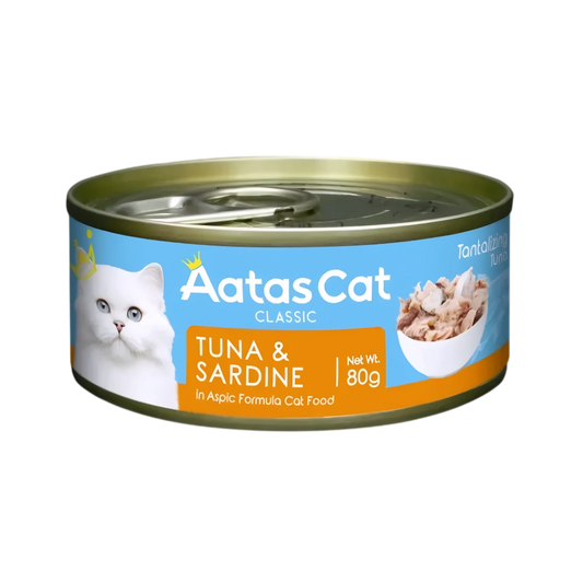 Aatas Cat Tantalizing Tuna & Sardine 80g Carton (24 Cans)-Aatas Cat-Catsmart-express