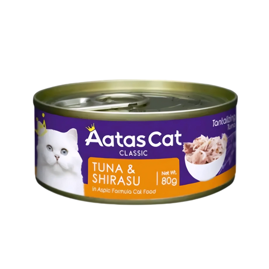 Aatas Cat Tantalizing Tuna & Shirasu 80g Carton (24 Cans)-Aatas Cat-Catsmart-express