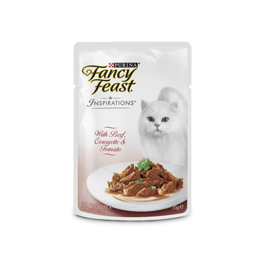Fancy Feast Inspirations with Beef, Courgette and Tomato 70g (12 Packs)-Fancy Feast-Catsmart-express