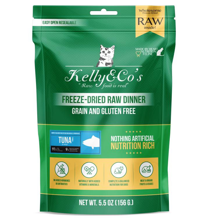 Kelly & Co's Cat Freezed-Dried Raw Dinner Tuna with Mixed Fruits and Vegetables 156g-Kelly & Co's-Catsmart-express