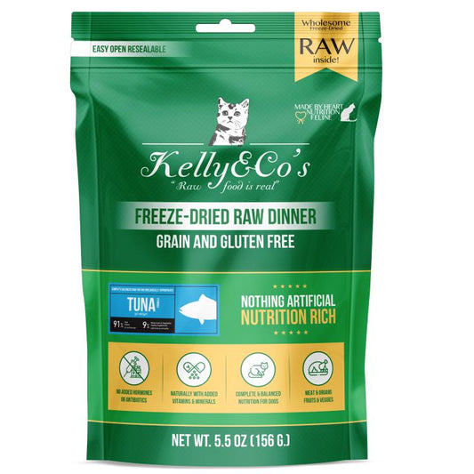 Kelly & Co's Cat Freezed-Dried Raw Dinner Tuna with Mixed Fruits and Vegetables 156g-Kelly & Co's-Catsmart-express