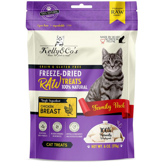 Kelly & Co's Cat Freeze-Dried Raw Treats Chicken Breast Family Pack 170g-Kelly & Co's-Catsmart-express