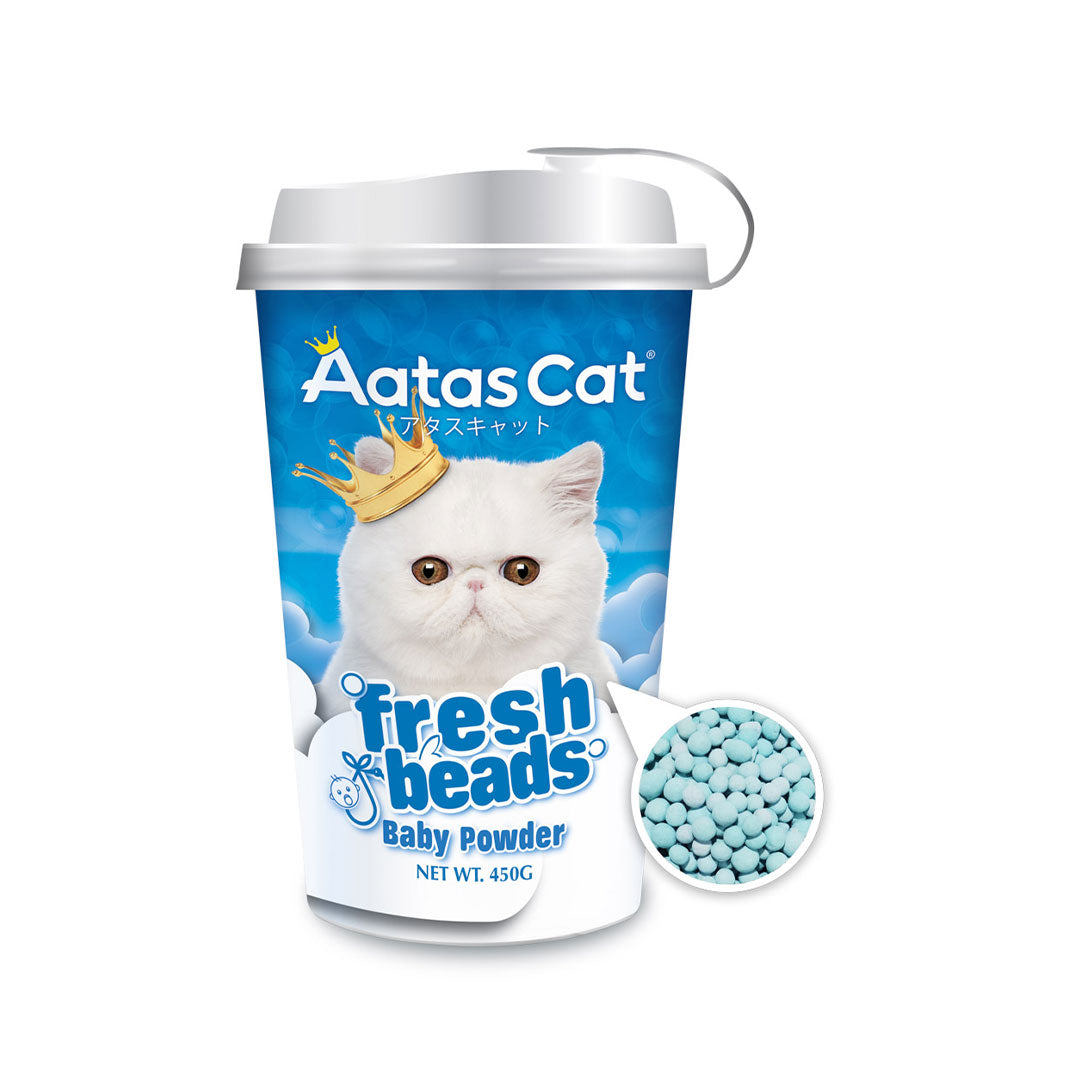 Aatas Cat Fresh Beads Deodorizer Baby Powder 450g-Aatas Cat-Catsmart-express