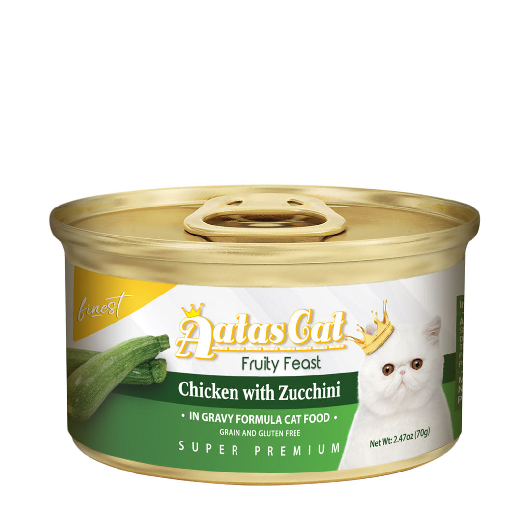 Aatas Cat Finest Fruity Feast Chicken with Zucchini in Gravy 70g-Aatas Cat-Catsmart-express