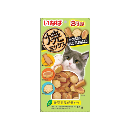 Ciao Soft Bits Chicken Fillet with Tuna Dried Bonito and Scallop Flavor 25g (6 Packs)-Ciao-Catsmart-express