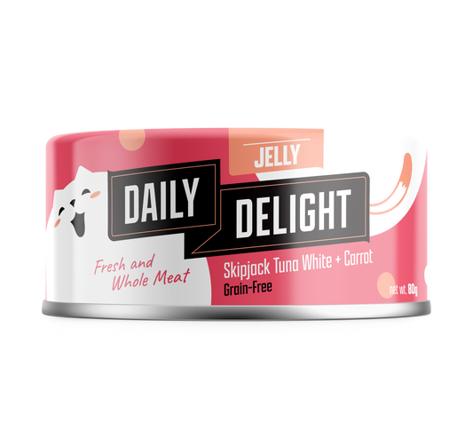 Daily Delight Jelly Skipjack Tuna White with Carrot 80g-Daily Delight-Catsmart-express