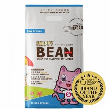 Snappy Bean Green Pea Cat Litter Sea Breeze 7L (6 Packs)-Snappy-Catsmart-express