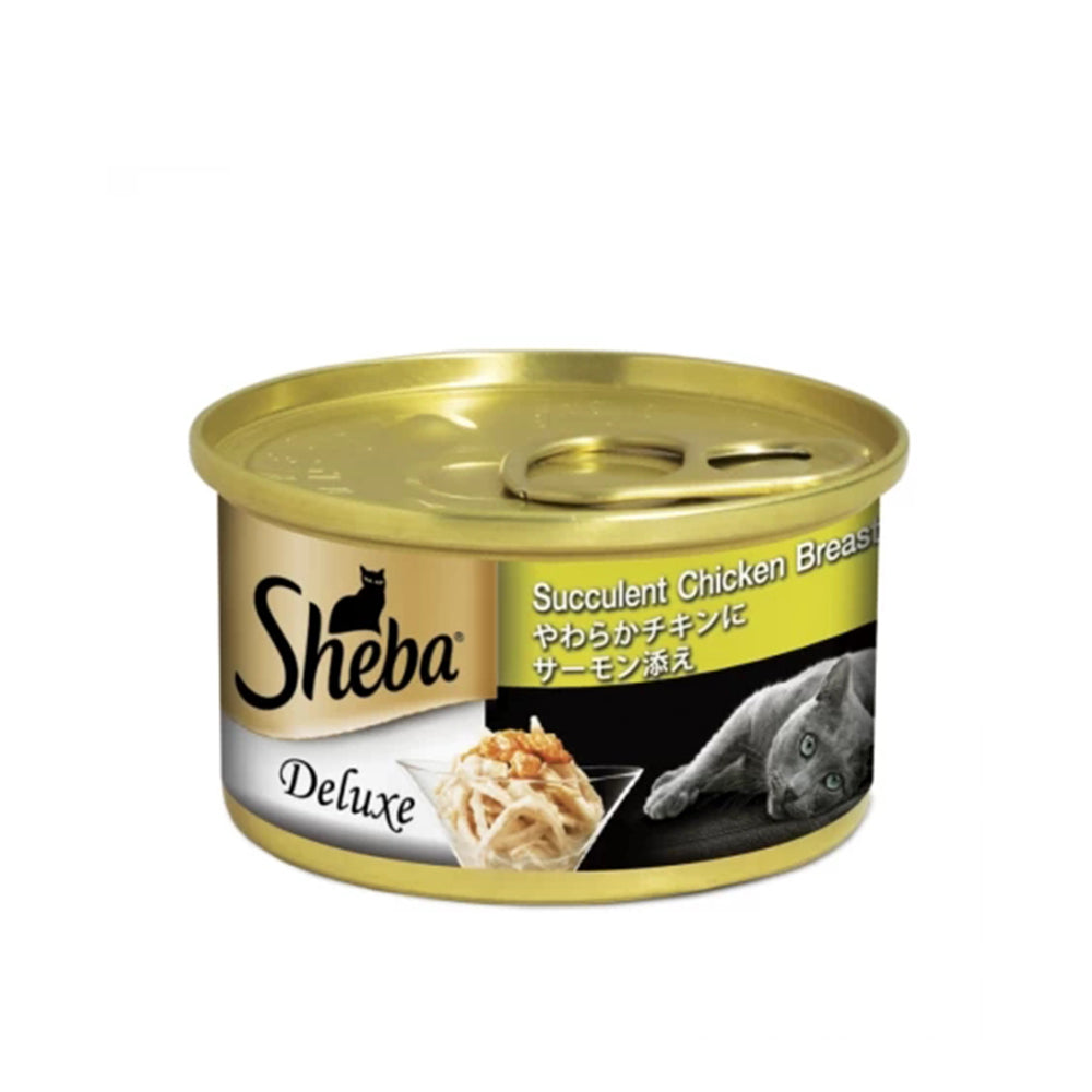 Sheba Succulent Chicken Breast With Salmon in Gravy 85g Carton (24 Cans)-Sheba-Catsmart-express