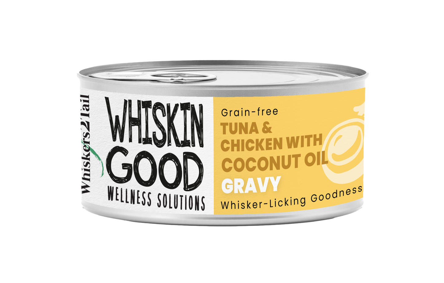 WhiskinGood Wellness Solutions Tuna & Chic w/Coconut Oil Gravy 70g (24 cans)-Catsmart-express-Catsmart-express