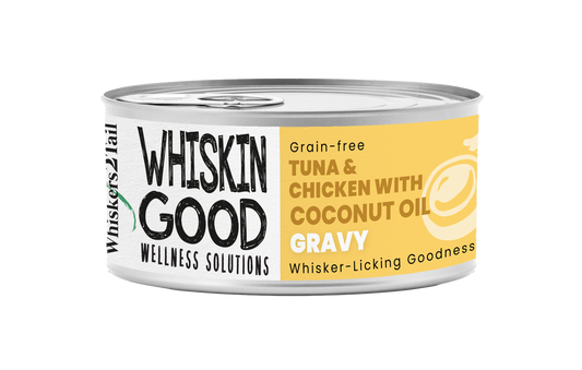 WhiskinGood Wellness Solutions Tuna & Chic w/Coconut Oil Gravy 70g (24 cans)-Catsmart-express-Catsmart-express