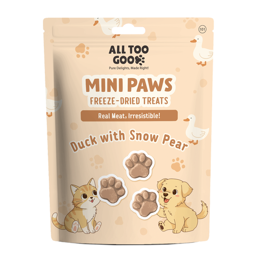 All Too Good Mini Paws Freeze-Dried Treats Duck 54g (3 packs)-All Too Good-Catsmart-express