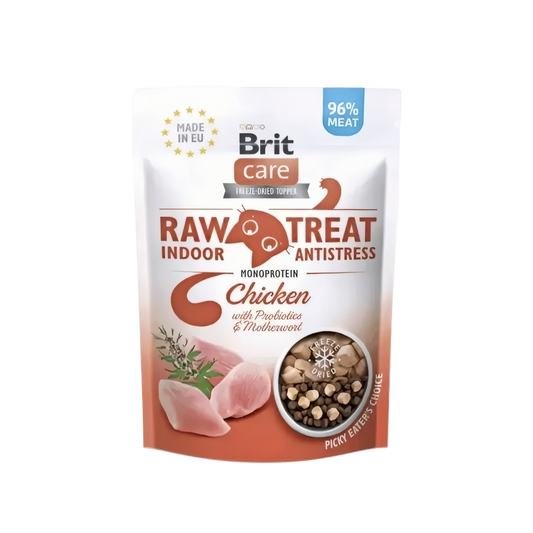 Brit Care Raw Treats Chic Indoor & AntiStress 40g (2 packs)-Brit-Catsmart-express