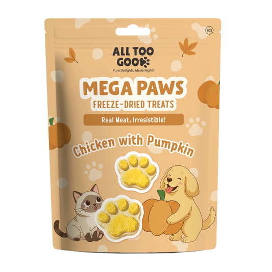 All Too Good Mega Paws Freeze-Dried Treats Chic w/Pumpkin 54g (3 packs)-All Too Good-Catsmart-express