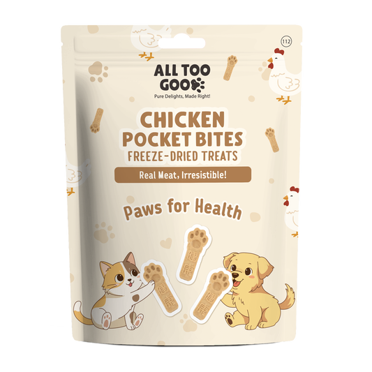 All Too Good Chicken Pocket Bites Freeze-Dried Treats Paws for Health 84g-All Too Good-Catsmart-express