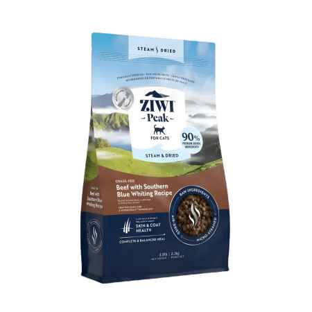 Ziwi Peak Cat food Steam Dried Beef Southern Blue Whitening 2.2kg-Ziwi-Catsmart-express