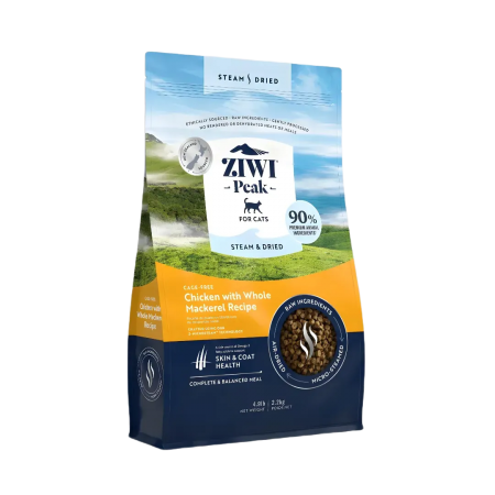 Ziwi Peak Cat food Steam Dried Chic w/Whole Mackerel 2.2kg-Ziwi-Catsmart-express