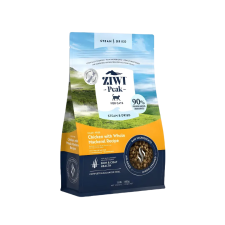 Ziwi Peak Cat food Steam Dried Chic w/Whole Mackerel 800g-Ziwi-Catsmart-express