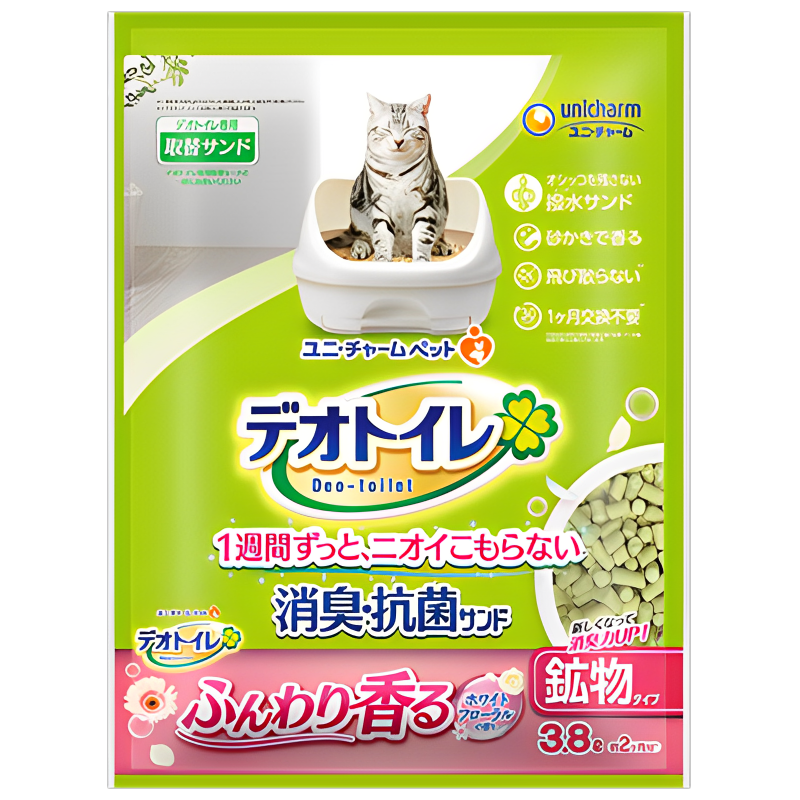 Unicharm Zeolite Litter Refill With White Floral Scent 3.8L-UniCharm-Catsmart-express