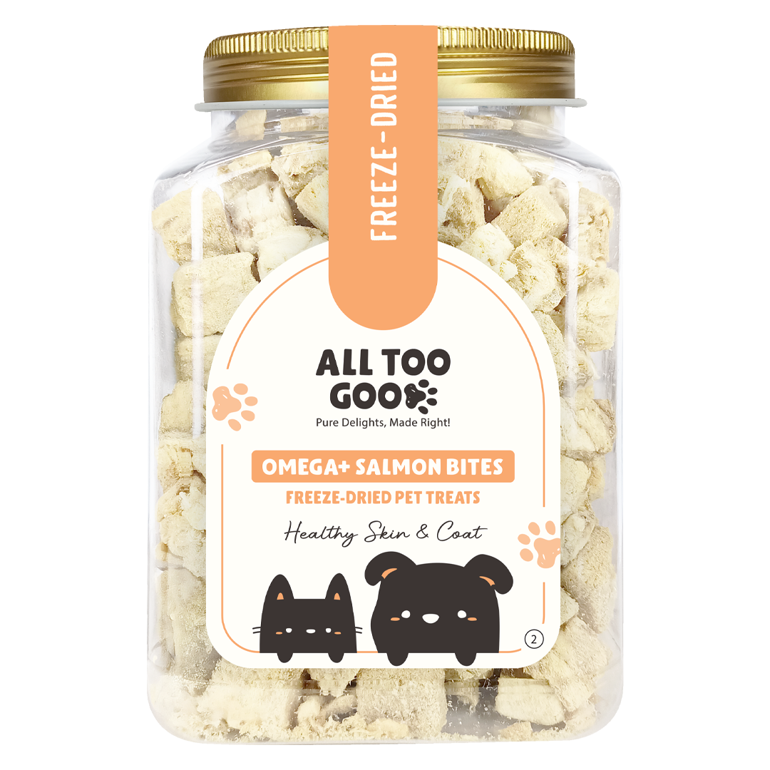 All Too Good Freeze-Dried Treat Omega+Salmon Bites 100g-All Too Good-Catsmart-express