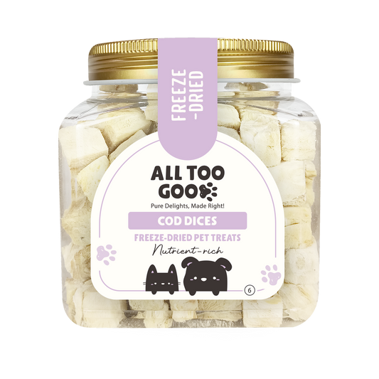 All Too Good Freeze-Dried Treat Cod Dices 60g-All Too Good-Catsmart-express