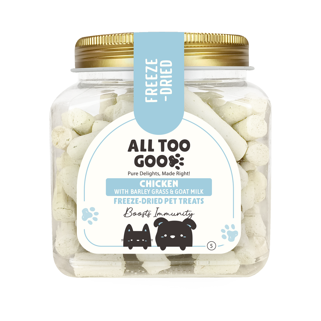 All Too Good Freeze-Dried Treat Chicken w/Barley Grass & Goat Milk 120g-All Too Good-Catsmart-express