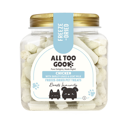 All Too Good Freeze-Dried Treat Chicken w/Barley Grass & Goat Milk 120g-All Too Good-Catsmart-express