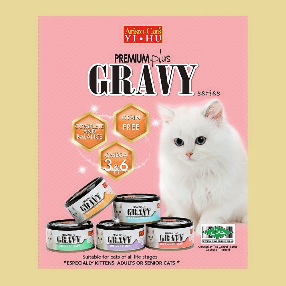 Aristo Cats Premium Plus Gravy Tuna W/Chicken 80g (24 Cans)-Aristo Cats-Catsmart-express