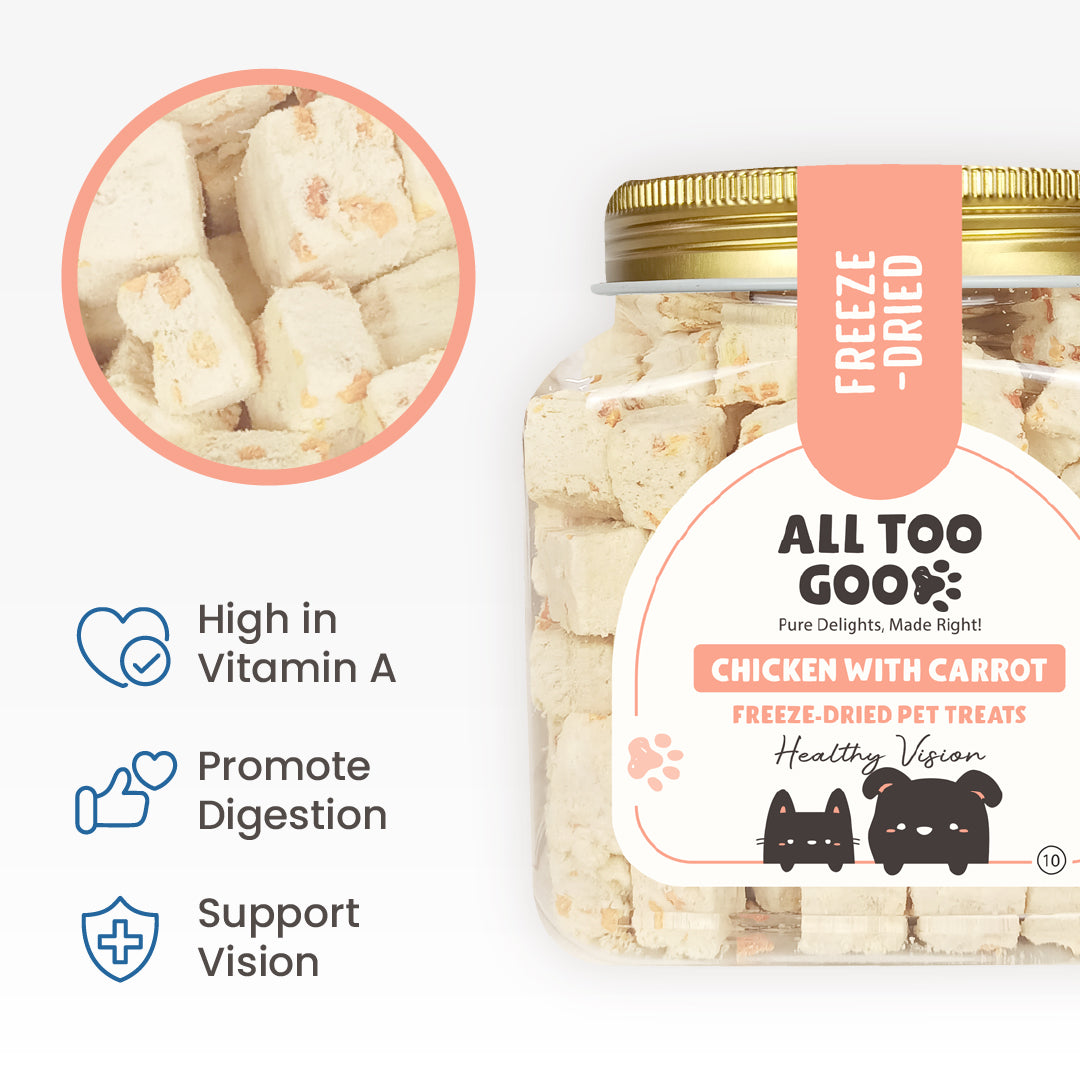 All Too Good Freeze-Dried Treats Chicken w/Carrot 80g-All Too Good-Catsmart-express