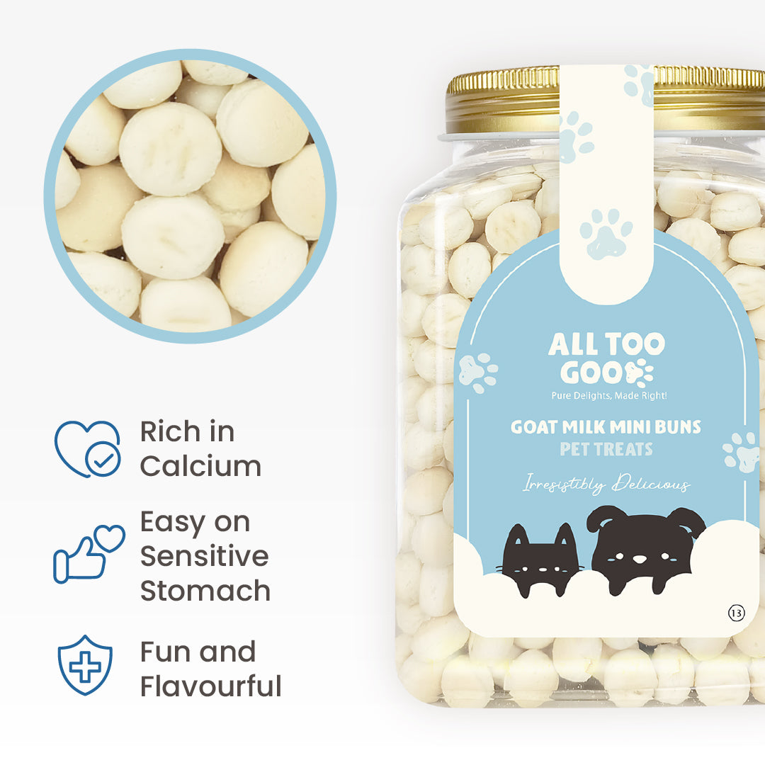 All Too Good Treats Goat Milk Mini Buns 500g-All Too Good-Catsmart-express