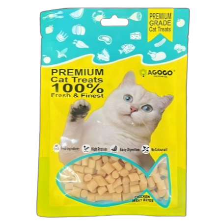 Agogo Treat Premium Grade Chicken Jerky Bites 50g X3-Agogo-Catsmart-express