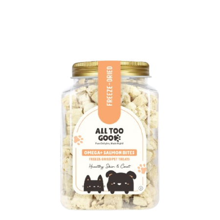 All Too Good Freeze-Dried Treat Omega+Salmon Bites 100g-All Too Good-Catsmart-express