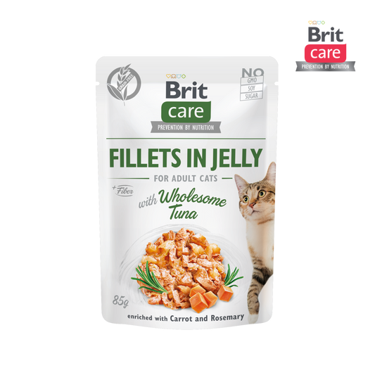 Brit Care Cat Fillets in Jelly with Wholesome Tuna 85g-Brit-Catsmart-express