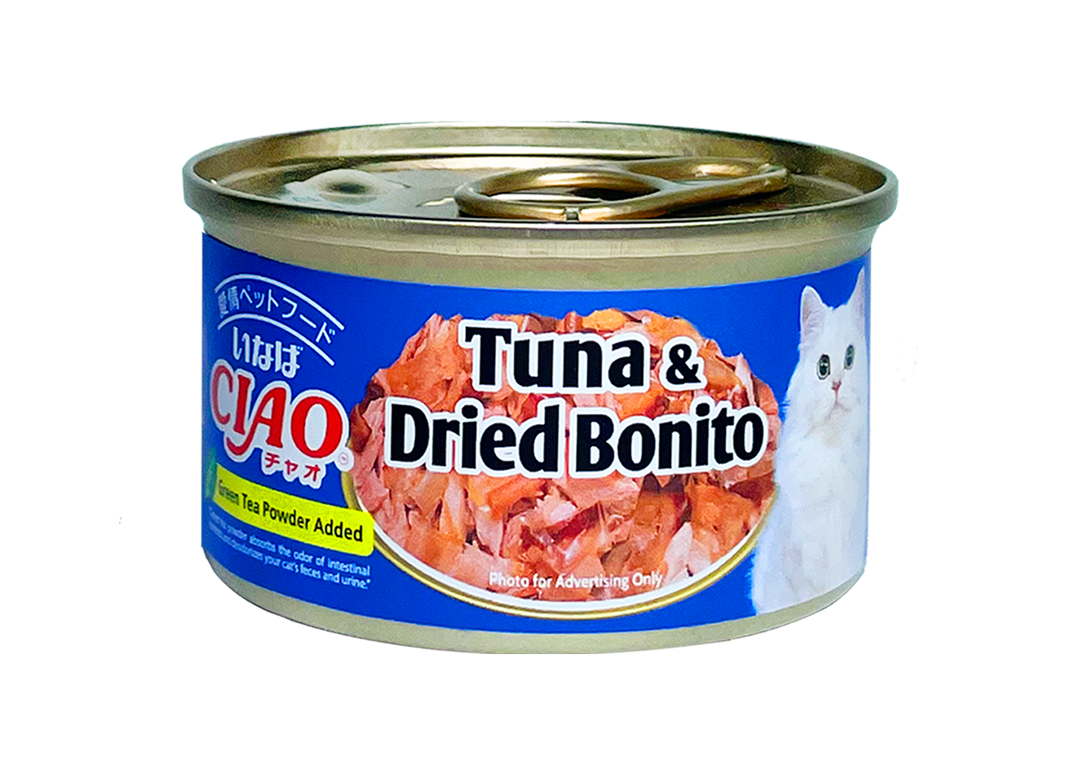 Ciao Can Whitemeat Tuna With Dried Bonito In Jelly 85g Carton (24 Cans)-Ciao-Catsmart-express