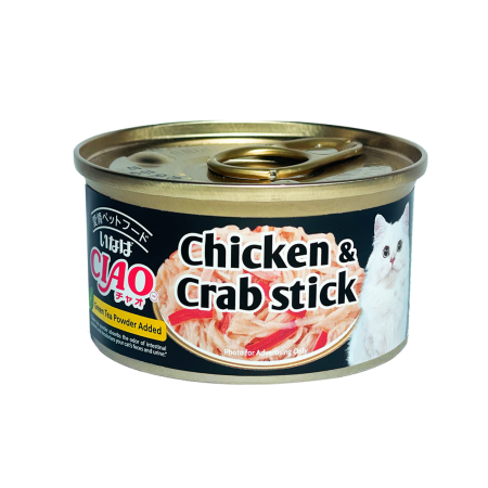 Ciao Can Chicken Fillet & Crabstick In Jelly 75g Carton (24 Cans)-Ciao-Catsmart-express